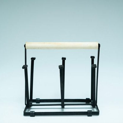 Premium Glass Stand with Wooden Handle