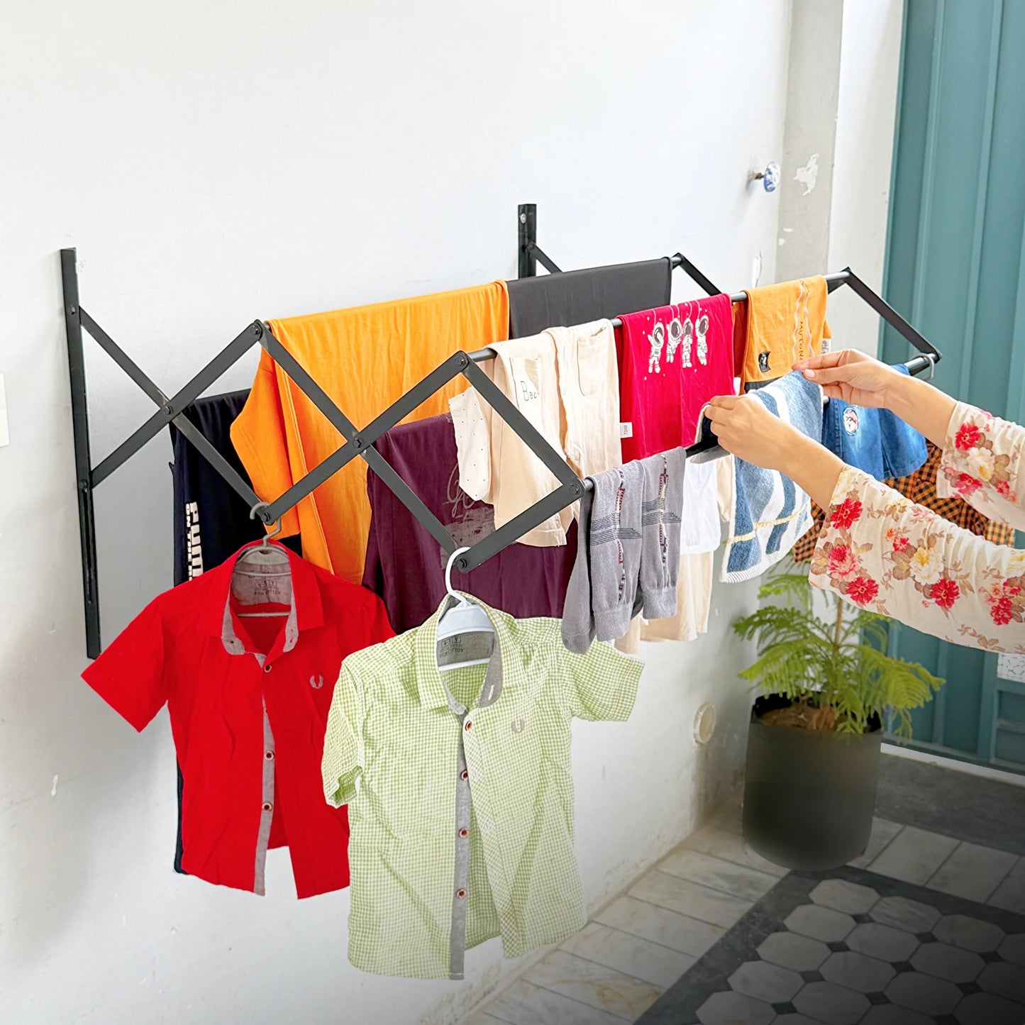 Metal Coated Portable Folding Towel Holder by Auctor store