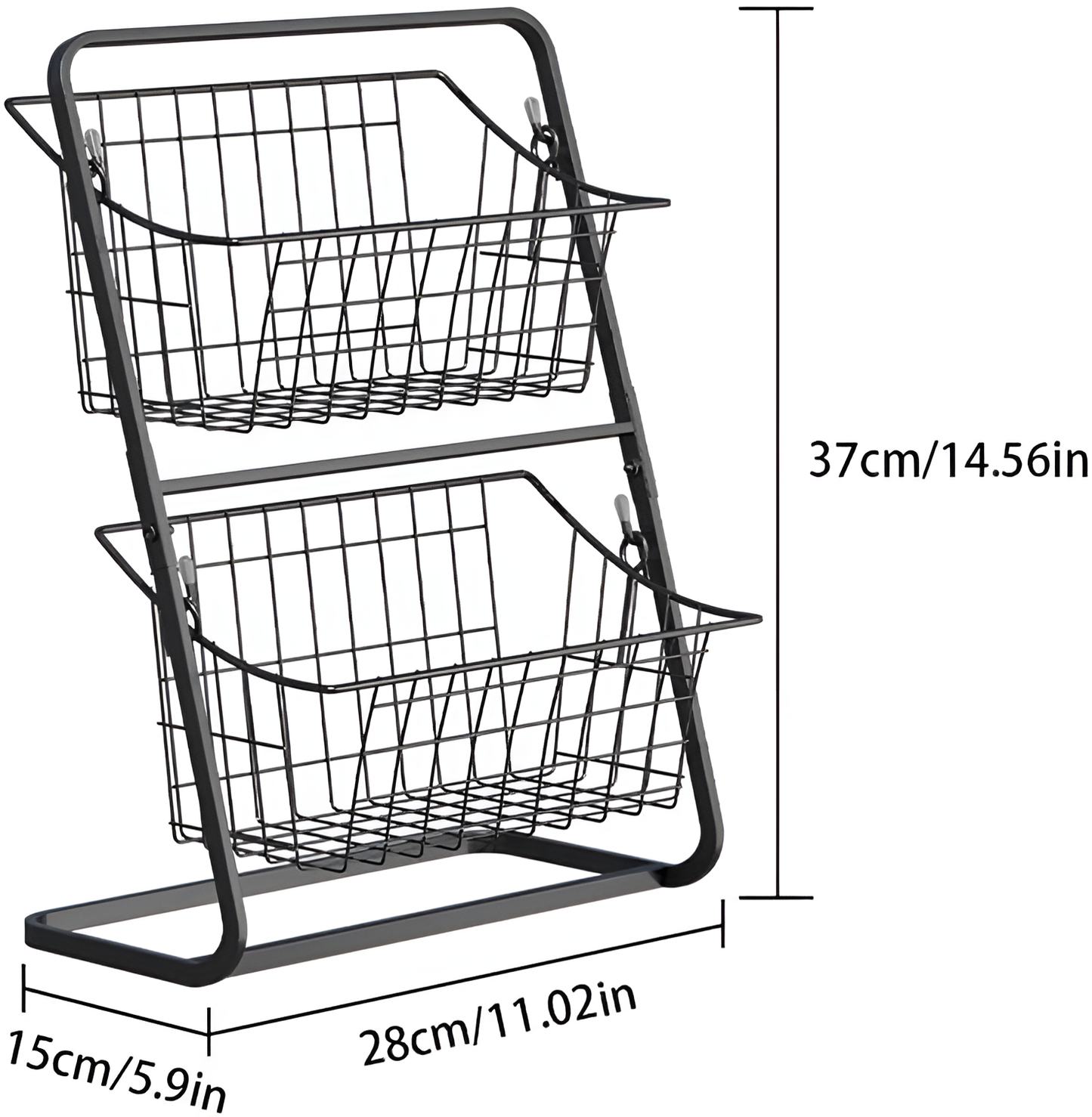 Detachable 2-tier fruit and vegetable stand by Auctor store