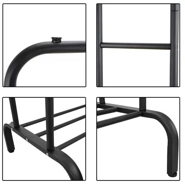 Double Pole Cloth Hanging Stand X Single Shoe Rack by Auctor Store