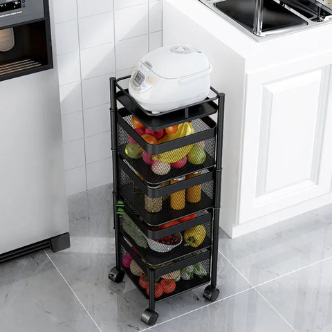 Premium 4-5 tier metal square trolley by Auctor store