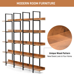 5 Tier Bookcase Home Office Open Bookshelf
