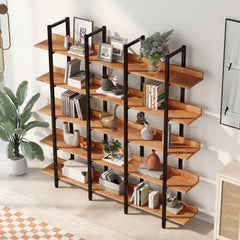 5 Tier Bookcase Home Office Open Bookshelf