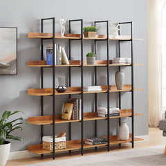 5 Tier Bookcase Home Office Open Bookshelf