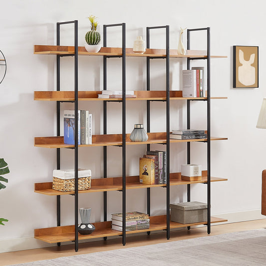 5 Tier Bookcase Home Office Open Bookshelf