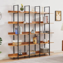 5 Tier Bookcase Home Office Open Bookshelf