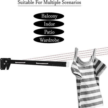 Wall mount Cloth Drying Hanging Stand with Rope  By Auctor store
