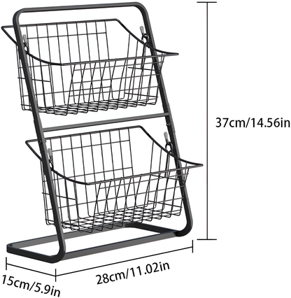 Detachable 2-tier fruit and vegetable stand by Auctor store