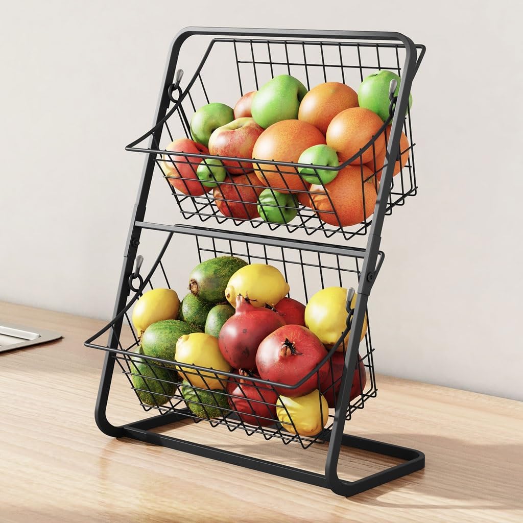 Detachable 2-tier fruit and vegetable stand by Auctor store