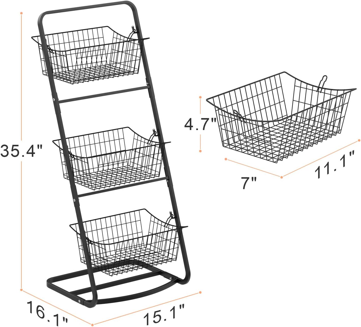 Detachable 3-tier fruit and vegetable stand by Auctor store