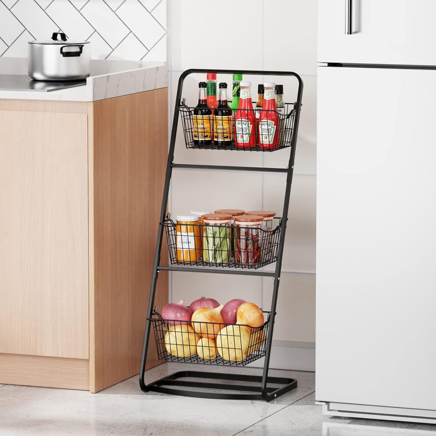 Detachable 3-tier fruit and vegetable stand by Auctor store
