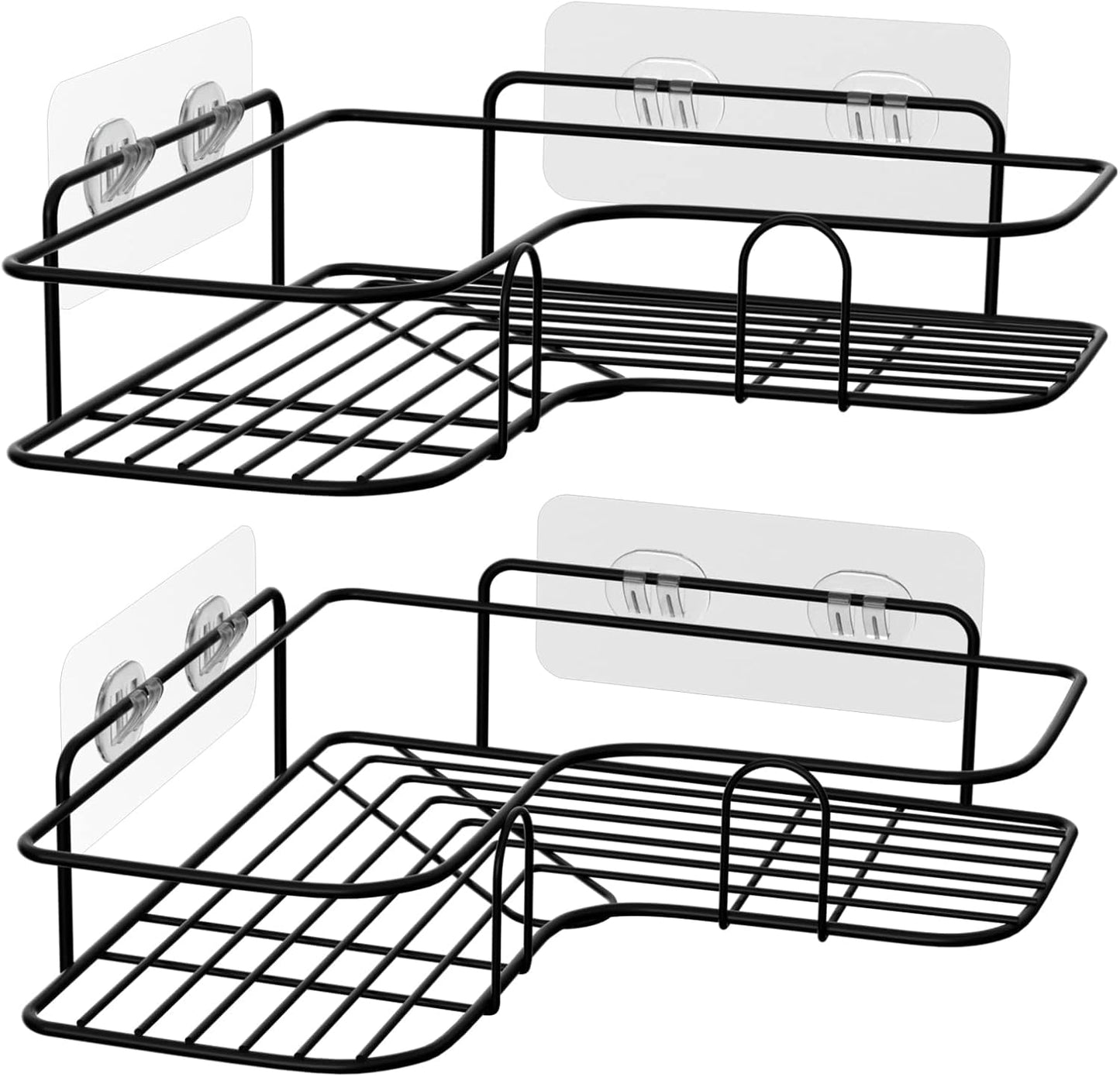 Bathroom corner shelf with adhesive hooks by Auctor store