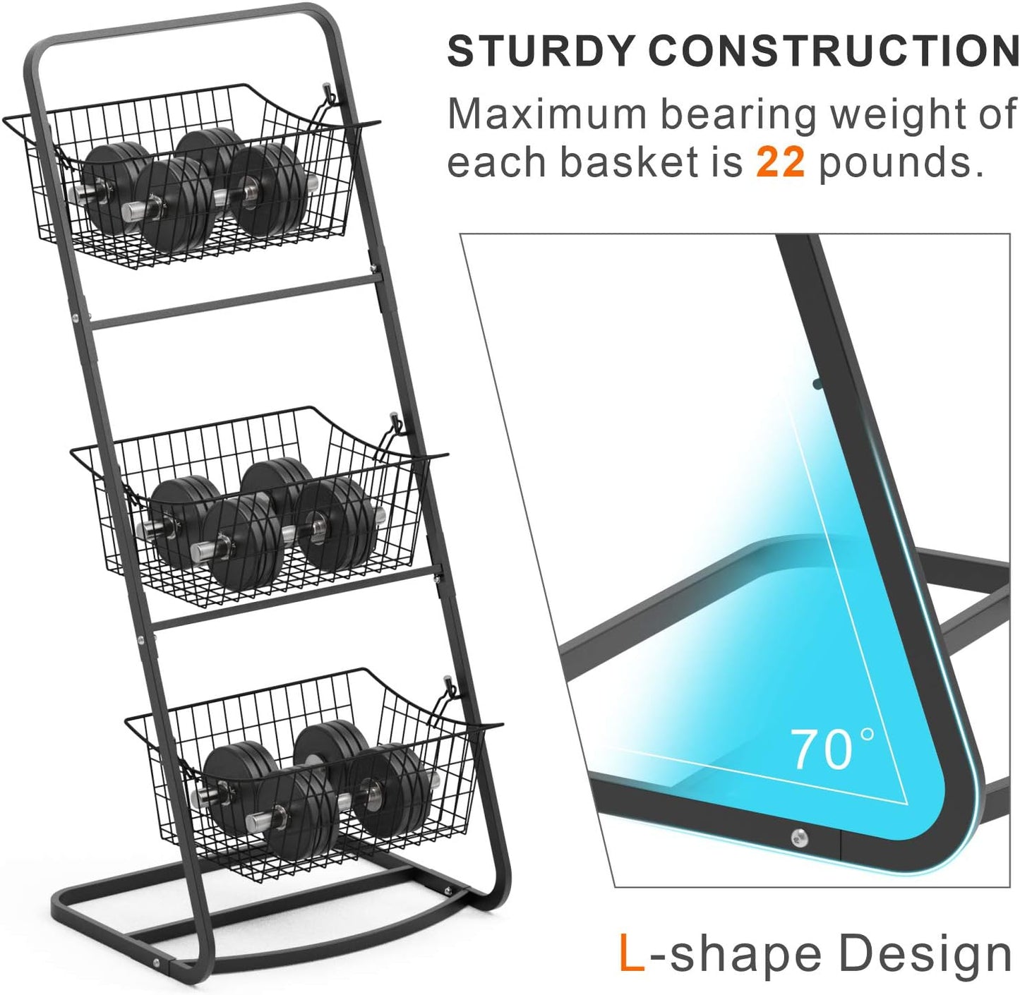 Detachable 3-tier fruit and vegetable stand by Auctor store