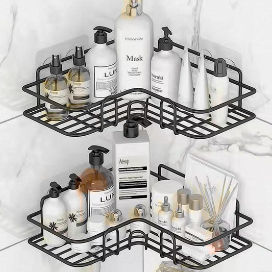 Bathroom corner shelf with adhesive hooks by Auctor store