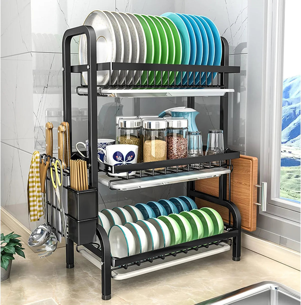 Iron Metal Dish Drying Rack