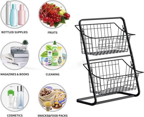Detachable 2-tier fruit and vegetable stand by Auctor store