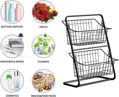 Detachable 2-tier fruit and vegetable stand by Auctor store