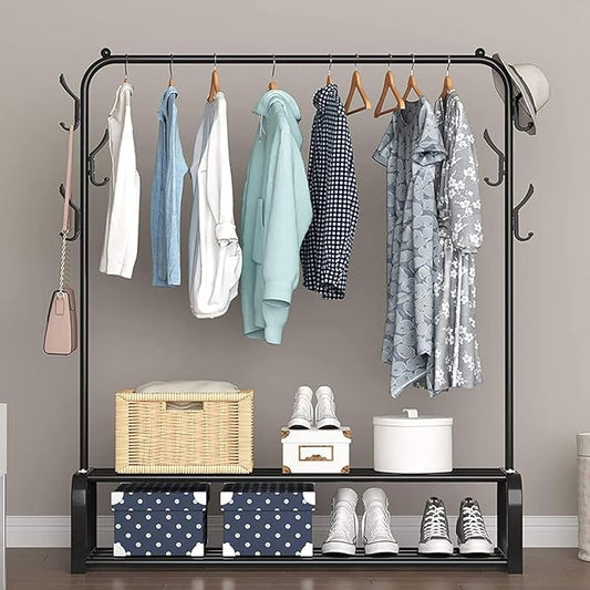 Cloth hanging stand With Double Shoes RacK