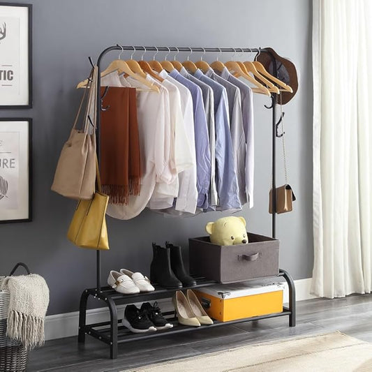 Cloth hanging stand With Double Shoes RacK