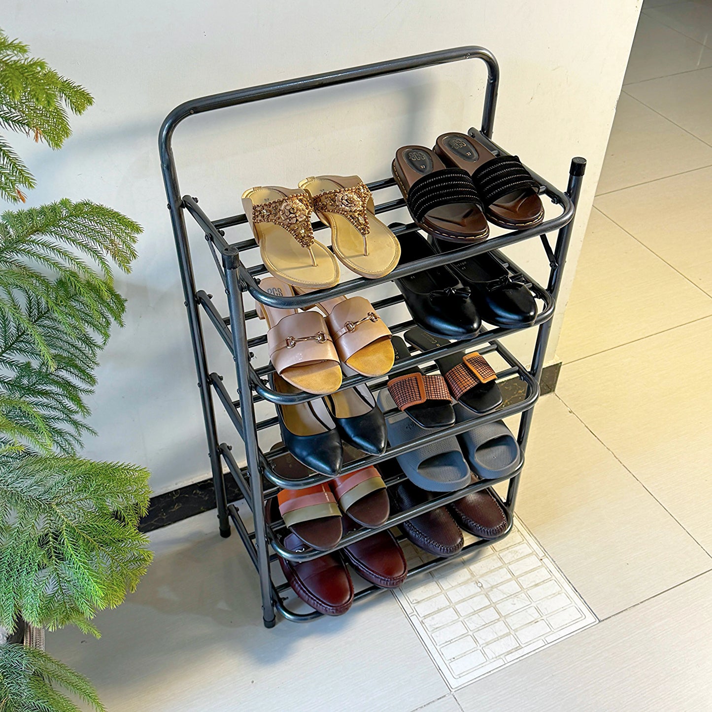 Foldable metal shoes rack by Auctor store