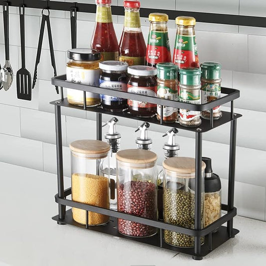Luxury 2-tier kitchen and washroom organizer