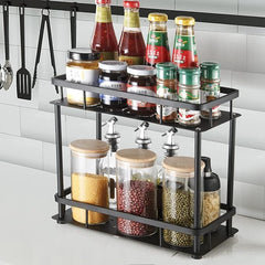Luxury 2-tier kitchen and washroom organizer