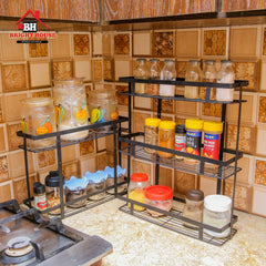 Luxury 2-tier kitchen and washroom organizer
