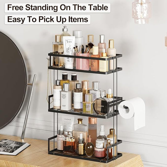 Luxury 3 tier kitchen and washroom organizer