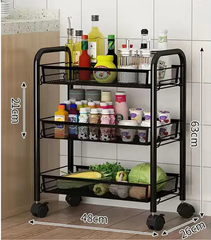 Multipurpose foldable kitchen trolley