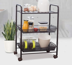 Multipurpose foldable kitchen trolley