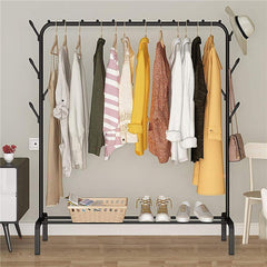 Single pole cloth hanging stand x shoes rack
