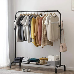 Single pole cloth hanging stand x shoes rack