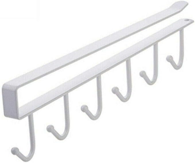 Under the shelf 6 Hooks Tea Cup Holder