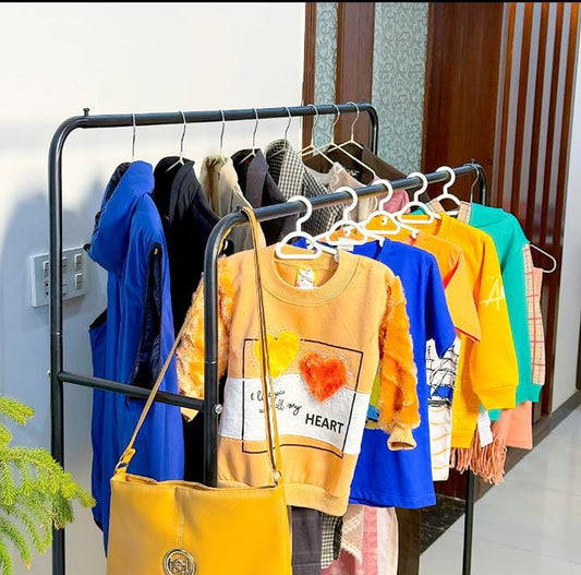 Double Pole Cloth Hanging Stand x Single Shoe Rack by auctor store
