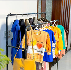 Double Pole Cloth Hanging Stand x Single Shoe Rack by auctor store