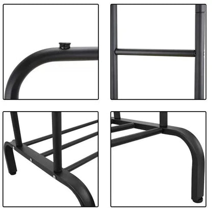 Double Pole Cloth Hanging Stand X Single Shoe Rack by Auctor Store