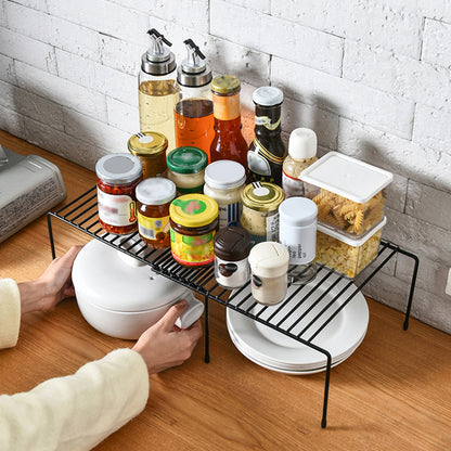 Inside cabinet desktop shelf