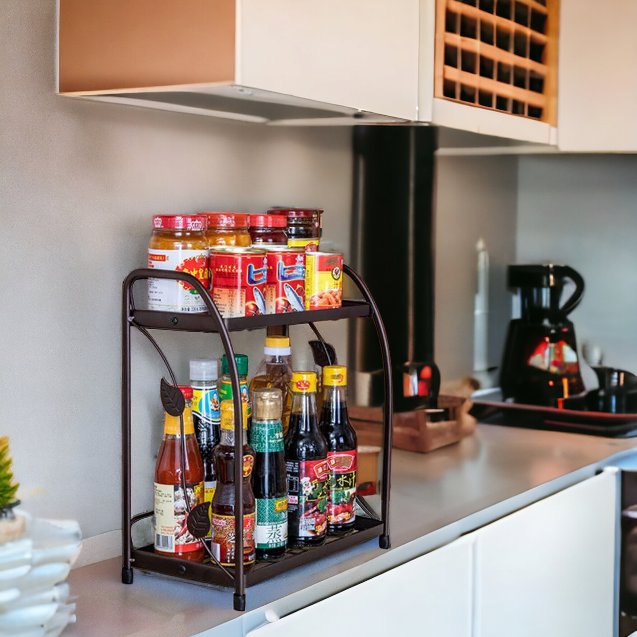 Luxury premium quality foldable 2-tier multipurpose rack