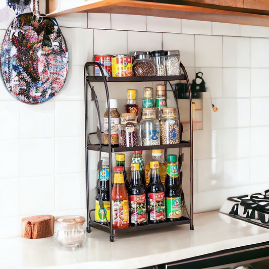 luxury premium quality foldable 3-tier multipurpose rack