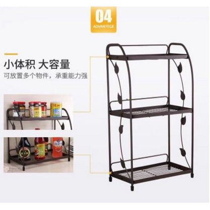 Luxury premium quality foldable 3-tier multipurpose rack
