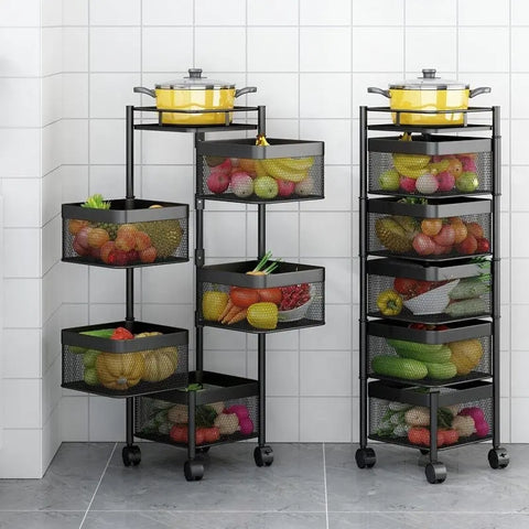 Premium 4-5 tier metal square trolley  by Auctor store