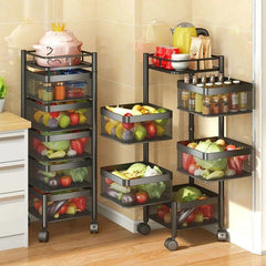 premium 4-5 tier metal square trolley
