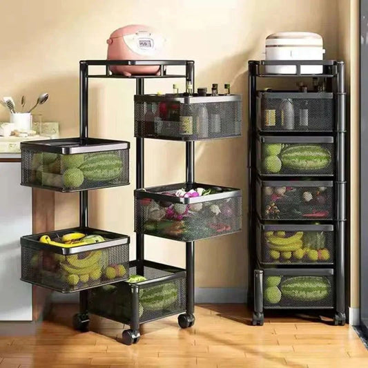 premium 4-5 tier metal square trolley