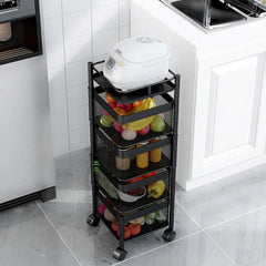 premium 4-5 tier metal square trolley
