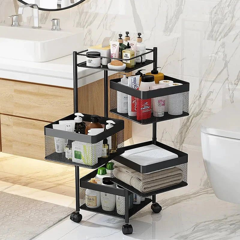 Premium 4-5 tier metal square trolley  by Auctor store
