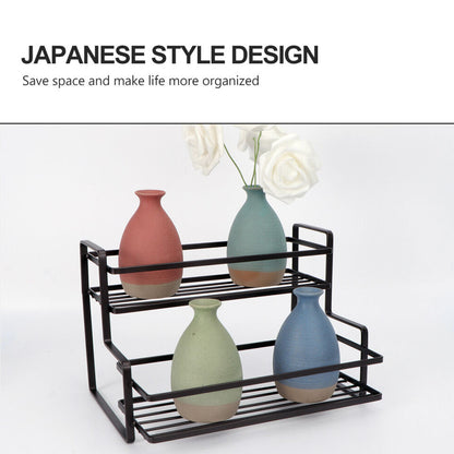 2 Tier Spice Seasoning Rack Iron Material by Auctor store