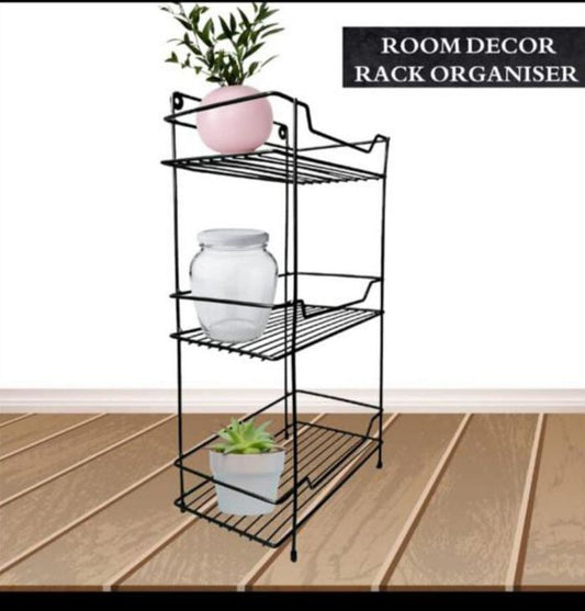 square 3-tier multipurpose rack