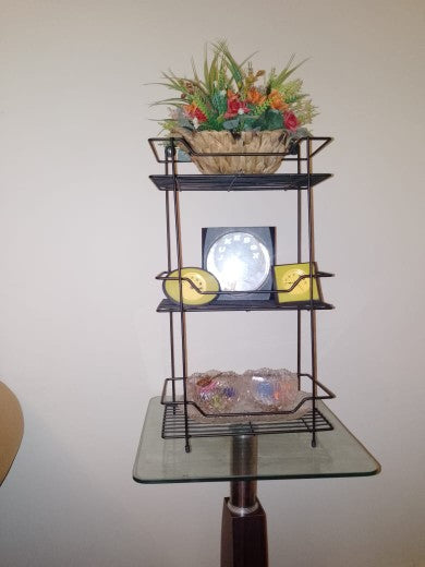 Square 3-tier multipurpose rack