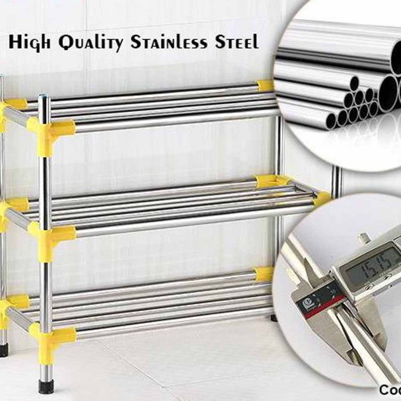Stainless steel 3-4-5 layer shoes rack