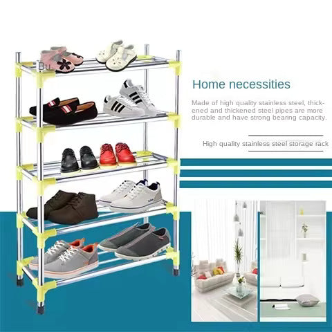 Stainless steel 3-4-5 layer shoes rack